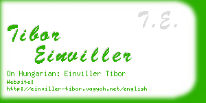 tibor einviller business card